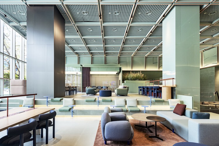Desain Interior Kantor Konsep Hijau Sage di Korea Selatan